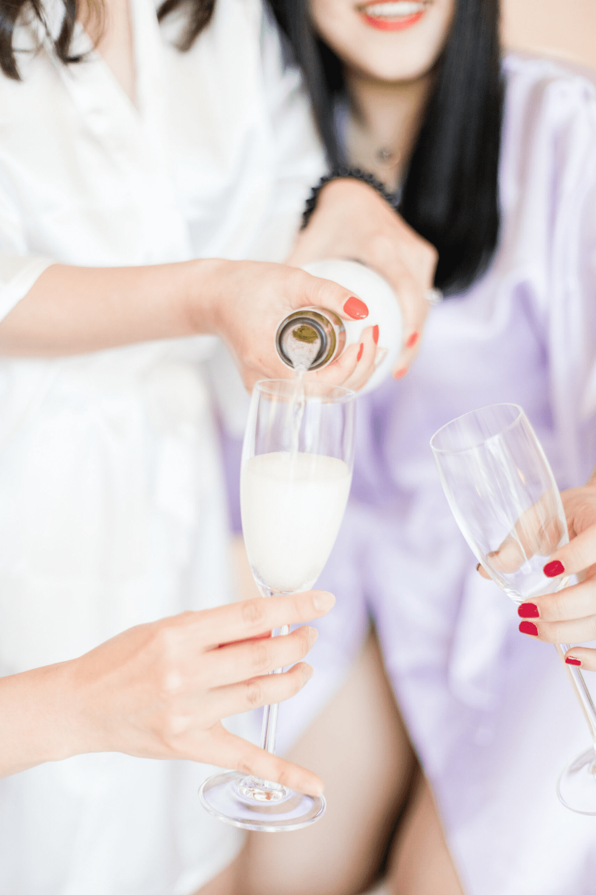 woman celebrating financial success with champagne